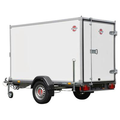 PKW-Anhänger STEMA "P-Box 750", silber (weiß), KFZ-Anhänger, Tieflader Kofferanhänger, ungebremst