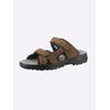 Pantolette JOMOS, Herren, Gr. 43, braun (camel), Nubukleder, Leder, Mesh, sportlich, Schuhe
