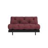 Daybett KARUP DESIGN "Roots Schlafsofa, Gästebett, Sofa inkl. Futonmatratze", rot (bordeaux), B:140cm H:85cm, Bezug: 80% Baumwolle, 20% Polyester, Daybetten, Inkl. Futonmatratze, in mehreren Größen & Farben erhältlich