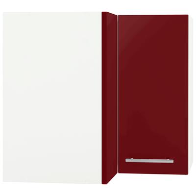 Eckhängeschrank WIHO KÜCHEN "Flexi2", rot (front: rot glanz, korpus: weiß), B:60cm H:56,5cm T:35cm, Schränke Image