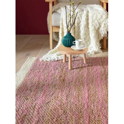 Teppich HEINE HOME Gr. 1, pink (pink, meliert), H:5mm, Baumwolle, Jute, Schurwolle, Wolle, Polyester, Kunstfaser, Polyacryl, Kunstfaser, Viskose, Teppiche Image