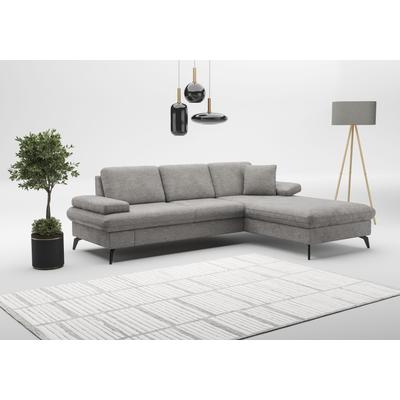 Ecksofa SIT & MORE "Morris Jubi L-Form", grau, B:247cm H:83cm T:171cm, 100% Polyester, Sofas, inkl. Armteilfunktion und 1 Zierkissen, wahlweise mit Bettfunktion Image