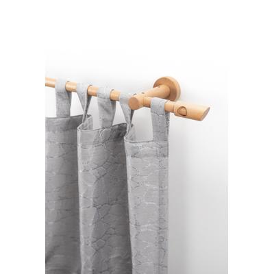 Gardinenstange GARESA "PILA", rot (rotbuchefarben), L:360cm Ø:20mm, Holzwerkstoff, Gardinenstangen, Vorhanggarnitur, verlängerbar, Knopf mit Ausschnitt, ohne Ringe Image