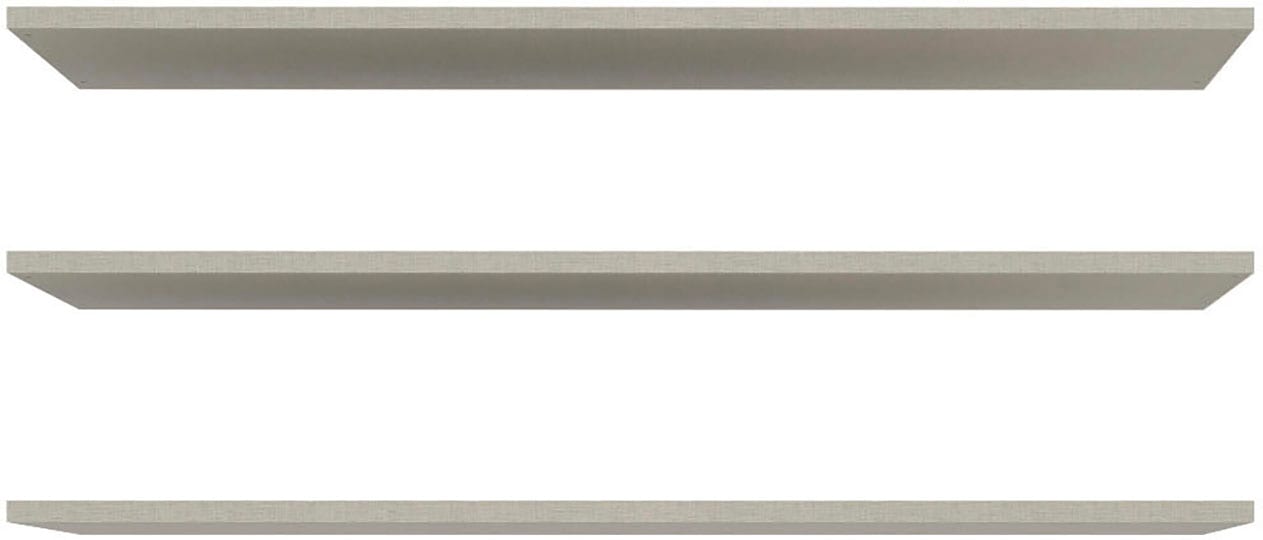 Einlegeboden FORTE, grau, B:85,9cm H:42cm T:1,5cm, Spanplatte, Einlegeböden, Einlegeboden 3er Set, optional bestellbar, Textilstruktur