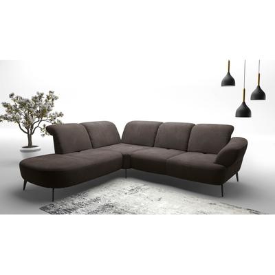 Ecksofa SIT & MORE "Dance, L-Form, inkl. Sitztiefenverstellung", grau (fango), B:302cm H:91cm T:270cm, 100%Polyester, Sofas, inkl. Click&Seat, optional mit Kopfteilverstellung Image