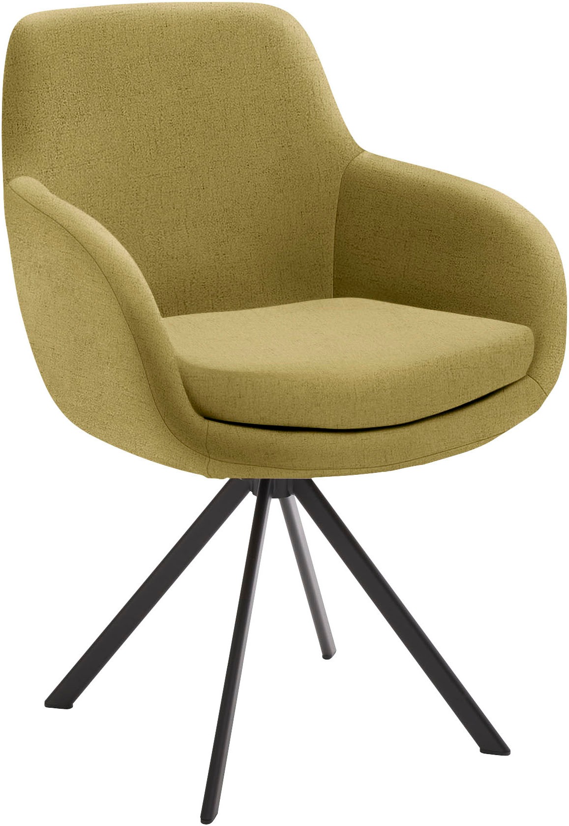 Esszimmerstuhl MUSTERRING "Tavia", grün (kiwi, eisen schwarz), B:62cm H:86cm T:66cm, Stühle, Stativgestell Eisen schwarz, Drehfunktion optional, diverse Farben Image