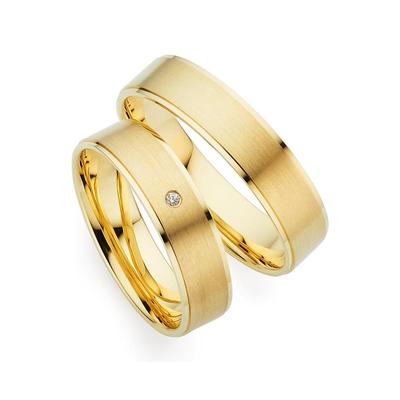Trauring PHÖNIX "Schmuck Geschenk Gold 333 Trauring Ehering LIEBE versch. Varianten" Gr. 64, gold (gelbgoldfarben), Fingerringe, 64, ohne Brillant, Gelbgold 333, 5,0mm, Made in Germany, wahlweise mit oder ohne Brillant Image
