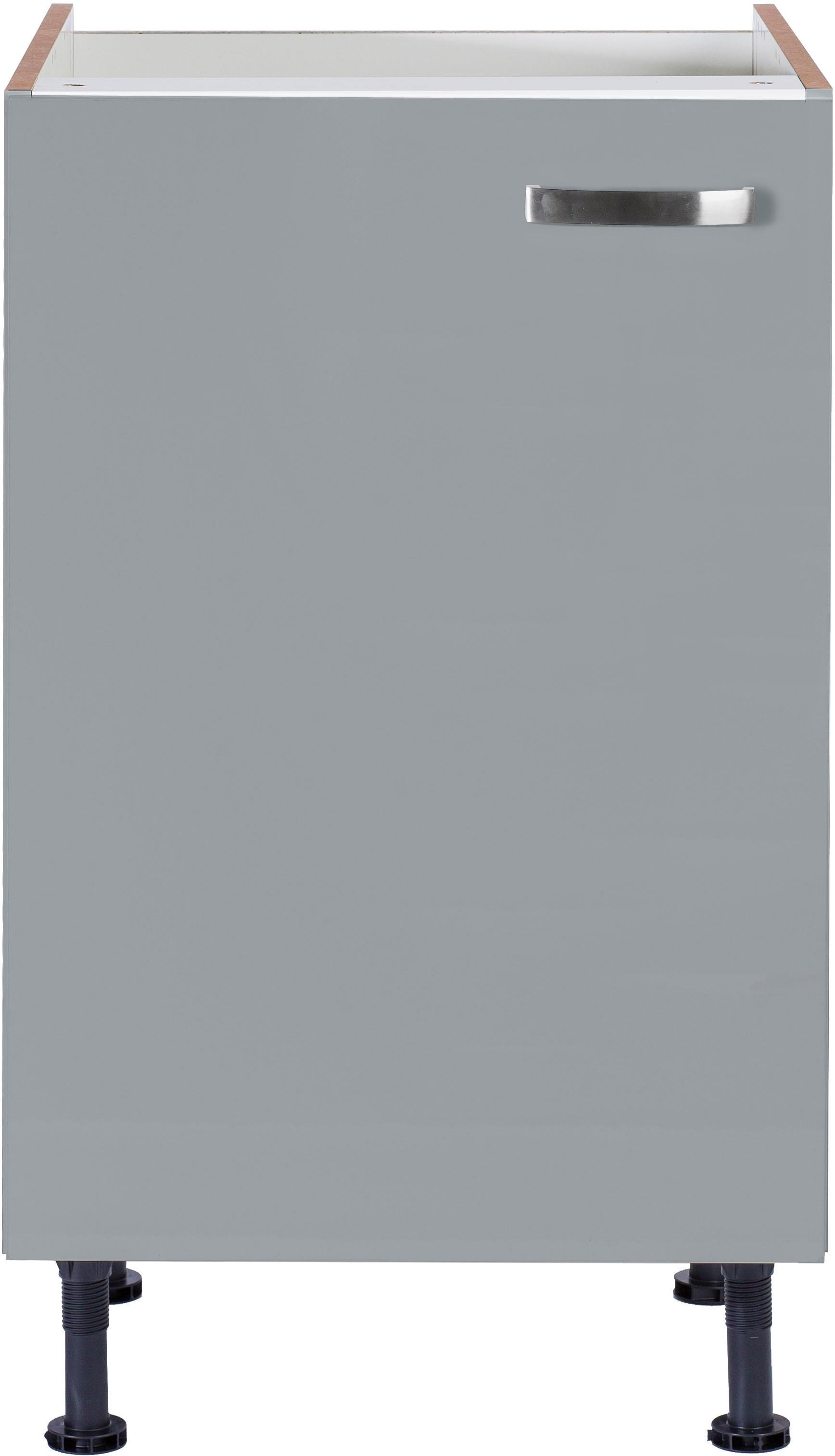 Spülenschrank KOCHSTATION "KS-Cara", grau (basaltgrau, basaltgrau), B:50cm H:87cm T:58,4cm, Schränke, Breite 50 cm Image
