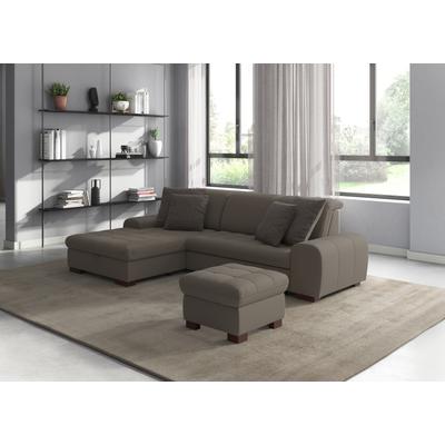 Ecksofa SIT & MORE "Luxor L-Form", beige (dunkelbeige), B:275cm H:82cm T:173cm, Luxus-Microfaser ALTARA NUBUCK (100% Polyester), Soft clean (98% Polyester, 2% Polyamid), Struktur fein (100% Polyester), Sofas, wahlweise mit Bettfunktion, Bettkasten... Image