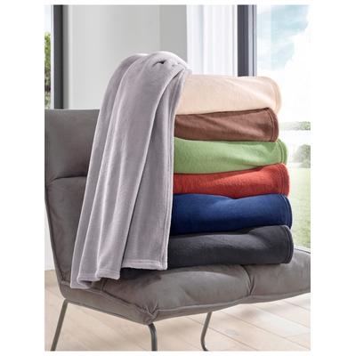 Wohndecke BIEDERLACK Gr. 1, braun (schoko), B:150cm L:200cm, 100% Polyester, Wohndecken Image