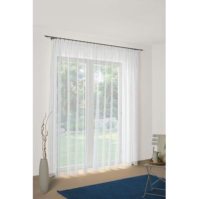 Gardine WIRTH "7227" Gr. 3, blau, B:600cm H:120cm, Polyester, Gardinen, Store - Faltenband 1:3 Image