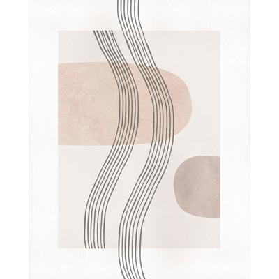 Bild KOMAR "Line Art Waves", beige (farbe bild(er): pastell), B:40cm H:50cm, Papier, Holz, Bilder, Wandbild zur Dekoration - ohne Rahmen Image
