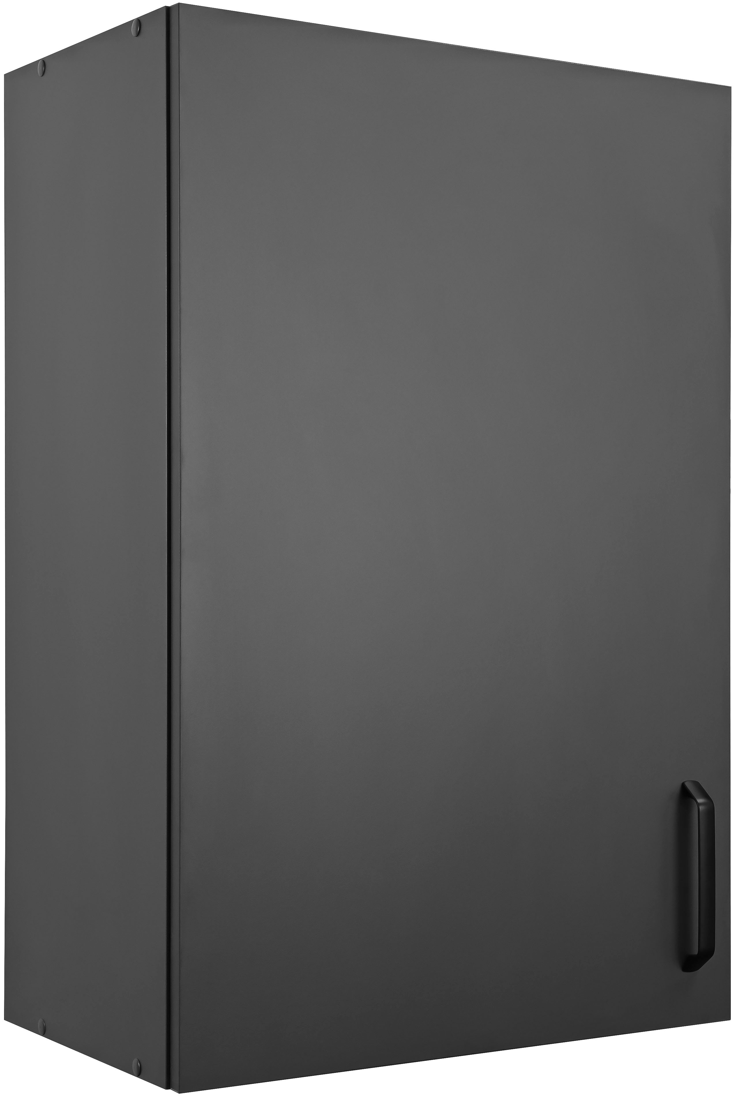 Hängeschrank WIHO KÜCHEN "Simi", grau (front und korpus: anthrazit), B:60cm H:90cm T:35cm, Schränke, Hängeschrank, 50 bis 60 cm breit, 90 cm hoch