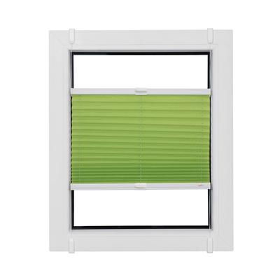 Plissee SUNLINES "Start-up Style Crush", grün (apfelgrün, weiß, weiß), B:105cm H:130cm, Obermaterial: 80% Polyester, 15% Metall, 5% Kunststoff, Plissees, nach Maß Image