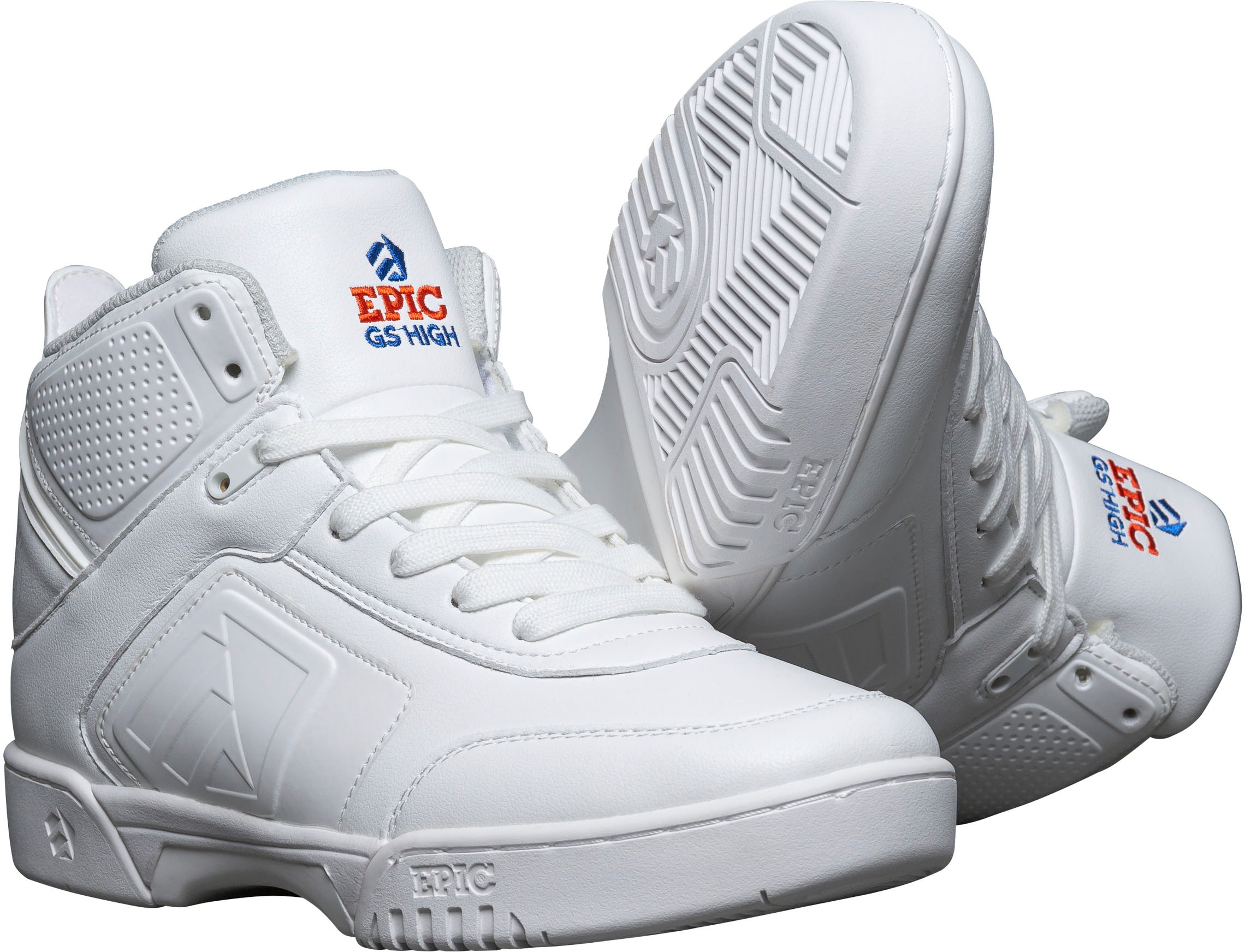 Gleitschuh EPIC GRINDSHOES "Red Lava/Clean White" Gr. 45, weiß, Inlineskates_Rollschuhe, 45 (bis ), Leder, Nylon Image