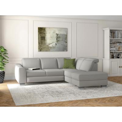 Ecksofa SIT & MORE "Dundee L-Form", silber, B:263cm H:86cm T:219cm, Sofas, mit Federkern und Edelstahlfüßen, wahlweise mit Kopfteilverstellung Image