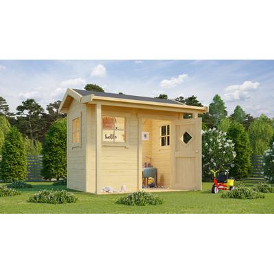 Spielhaus NORDIC HOLZ "PINGO", beige (natur), B:200cm H:188,1cm T:120cm, Holz, Spielhäuser, BxTxH: 200x120x188 cm