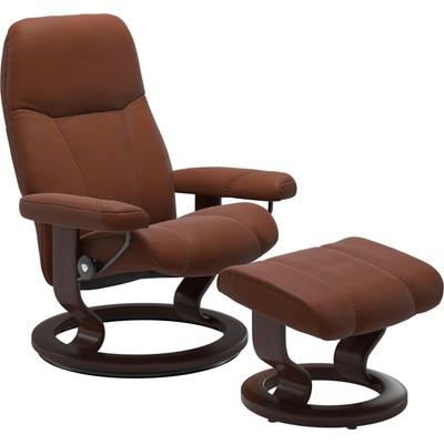 Relaxsessel STRESSLESS "Consul", braun (copper paloma), B:76cm H:100cm T:71cm, Leder BATICK: BATICK ist ein leicht korrigiertes, durchgefärbtes und genarbtes Möbelleder, bei dem die meisten Unebenheiten und Spuren in der Regel entfernt wurden.,... Image