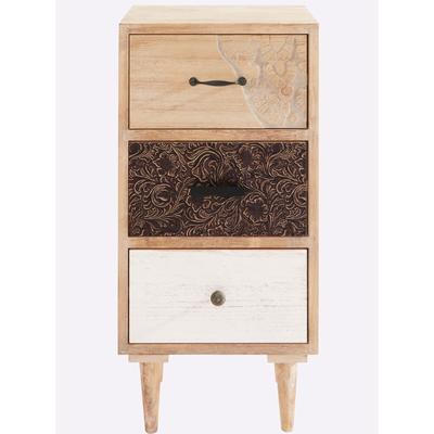 Kommode HEINE HOME, braun (braun, natur), B:30cm H:62cm T:26cm, Massivholz, MDF, Sideboards Image