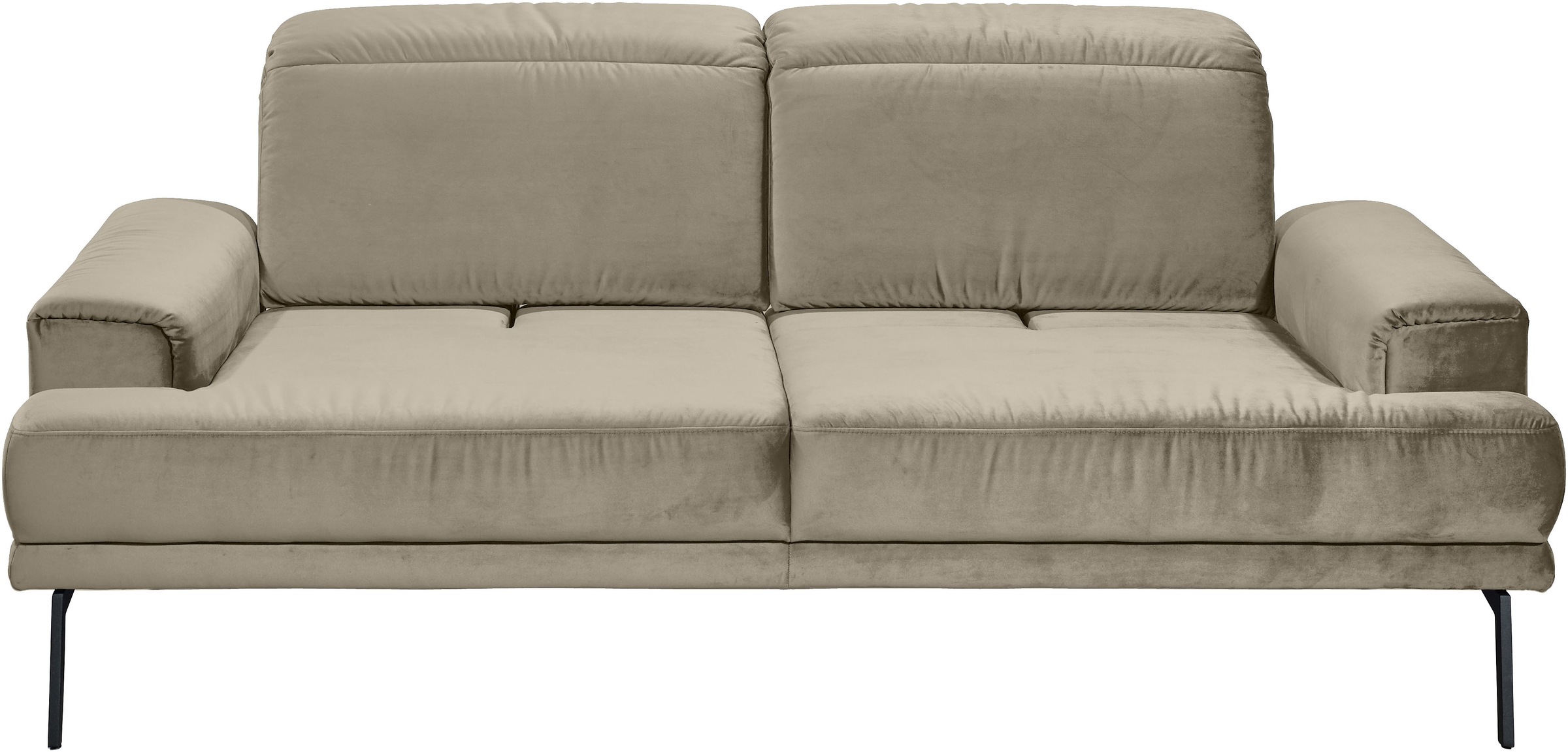 2-Sitzer MUSTERRING "MR 4580", lila (pearl), B:198cm H:79cm T:130cm, 100% Polyester, Sofas, inkl. Kopf- und Sitztiefenverstellung, Fuß schwarz, B198 x T103 cm Image