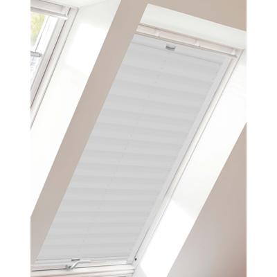 Dachfensterplissee SUNLINES "StartUp Style Crepe", weiß (weiß, weiß), B:77,6cm H:136,1cm, Obermaterial: 100% Polyester, Plissees, mit Führungsschienen Image
