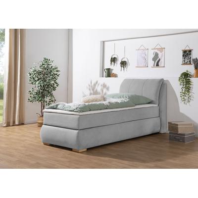 Boxspringbett HOME AFFAIRE "Breitenthal", grau, B:112cm L:222cm, Komplettbetten, abnehmbare Rückenkissen mit Klettband Image