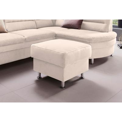 Hocker PLACES OF STYLE "Cardoso", beige (creme), B:58cm H:47cm T:58cm, Struktur imprägniert (100% Polyester), Luxus-Microfaser ALTARA NUBUCK (100% Polyester), Struktur (52% Polyester, 35% Polyacryl, 13% Baumwolle), Luxus-Microfaser weich (90%... Image