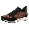 Slip-On Sneaker ARA "OSAKA", Damen, Gr. 5 (38), schwarz (schwarz, leo), Veloursleder, Textil, Lacklederimitat, kontrastfarbene Details, modisch, Schuhe, mit Easy2Go-Funktion, H-Weite