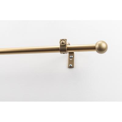 Gardinenstange GARESA "BOLTI mit offenem Träger", gold (mattgoldfarben), L:120cm Ø:16mm, Metall, Gardinenstangen, Vorhanggarnitur, verlängerbar, Wandmontage, ohne Ringe Image