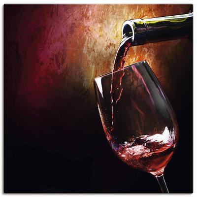 Wandbild ARTLAND "Wein - Rotwein", rot (farbe bild(er): rot), B:30cm H:30cm, Bilder, als Alubild, Outdoorbild, Leinwandbild, Poster, Wandaufkleber Image