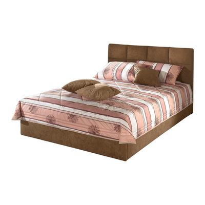 Polsterbett, braun, B:172cm L:210cm, Bezug Bett: Microfaser (100% Polyester), Bonnell-Federkernmatratze: 51% Polypropylen, 39% Polyester, 10% Baumwolle, Kaltschaummatratze: 100% Polyester, Bezug abnehm- und waschbar bis 60u00b0C, WESTFALIA... Image