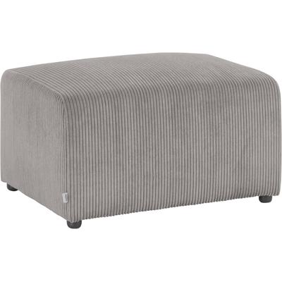 Hocker ANDAS "Alesund", grau (hellgrau), B:60cm H:47cm T:80cm, Cord (100% Polyester), Filzoptik (100% Polyester), Hocker, als Einzelteil oder Teil des Modulsofas Image
