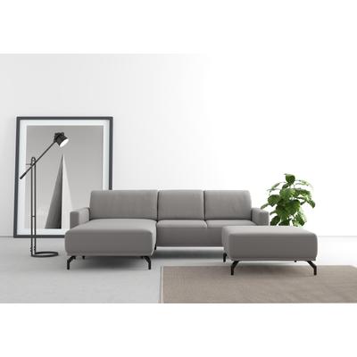 Ecksofa SIT & MORE "Bailando L-Form", grau, B:251cm H:84cm T:163cm, Sofas, wahlweise mit Kopfteilverstellung und Vorziehsitz, motorisch Image
