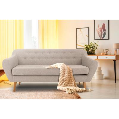 3-Sitzer ANDAS "Renne", beige, B:178cm H:78cm T:73cm, Webstoff, Sofas, mit Heftung im Rücken im skandinavischem Stil Image
