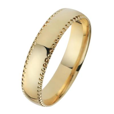Trauring FIRETTI "Schmuck Geschenk Gold 750 Hochzeit Ehering "LIEBE" Gr. 62, gold (gelbgoldfarben), Fingerringe, 62, ohne Brillant, Gelbgold 375, 5mm, Made in Germany, wahlweise mit oder ohne Brillant Image