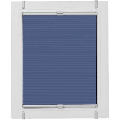 Plissee SUNLINES "Start-up Style Honeycomb", blau (dunkelblau, silberfarben, silberfarben), B:80cm H:175cm, Obermaterial: 100% Polyester, Plissees, verspannt mit Simply-Fix Klemmträger, Wabenplissee, nach Maß Image