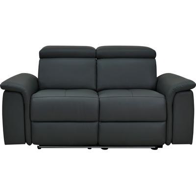 2-Sitzer PLACES OF STYLE "Pareli 172cm, manuelle u. elektr. Relaxfunktion", grau, B:172cm H:98cm T:142cm, Sofas, USB, Kopfteil-Verstellung, LED, in Echtleder, Kunstleder, Web Image