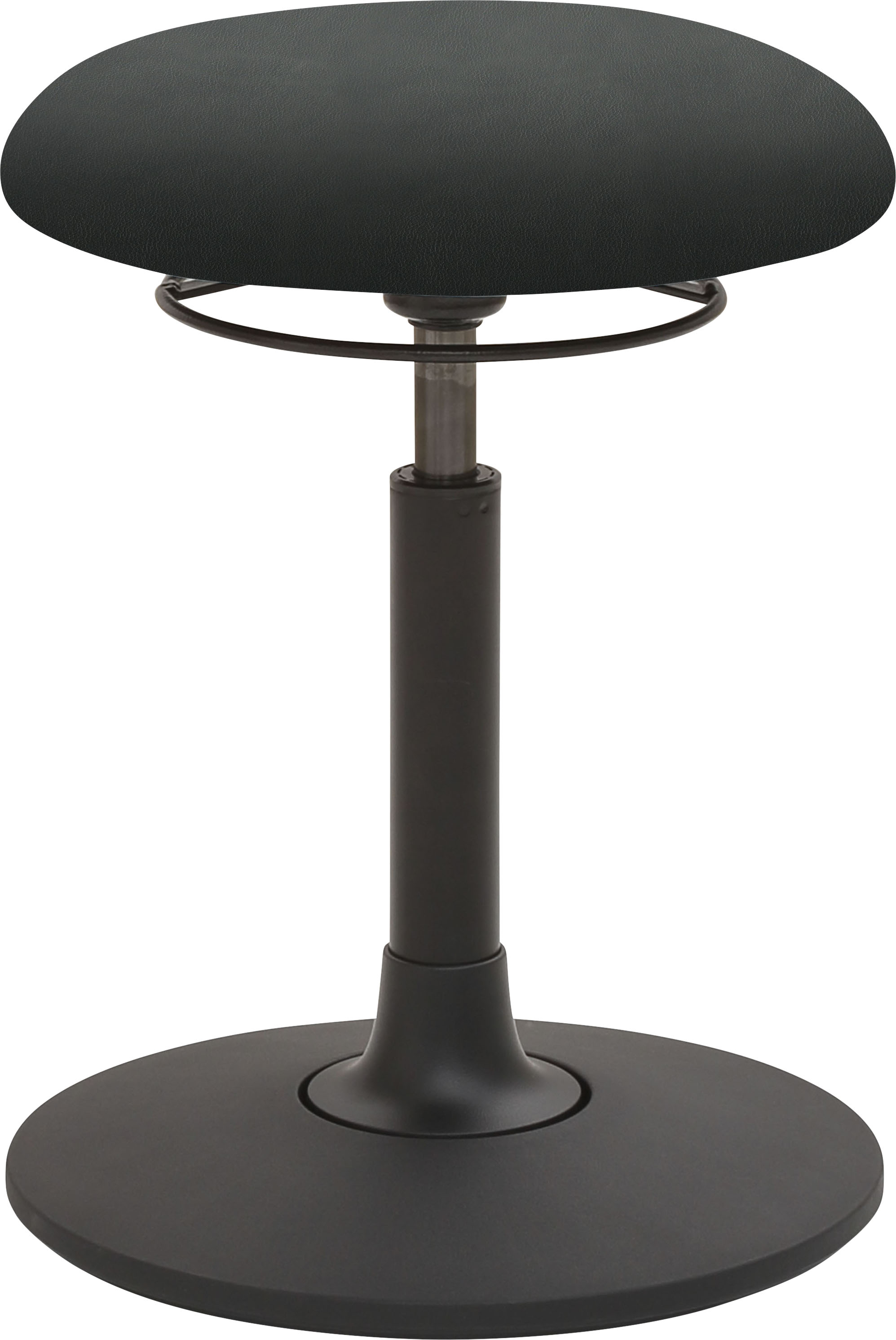 Sitzhocker MAYER SITZMÖBEL "1166", schwarz, B:40cm H:58cm T:40cm, 100% Polyesterstrick mit Beschichtung 100% Vinyl, Hocker, Pendelhocker 1166 Image