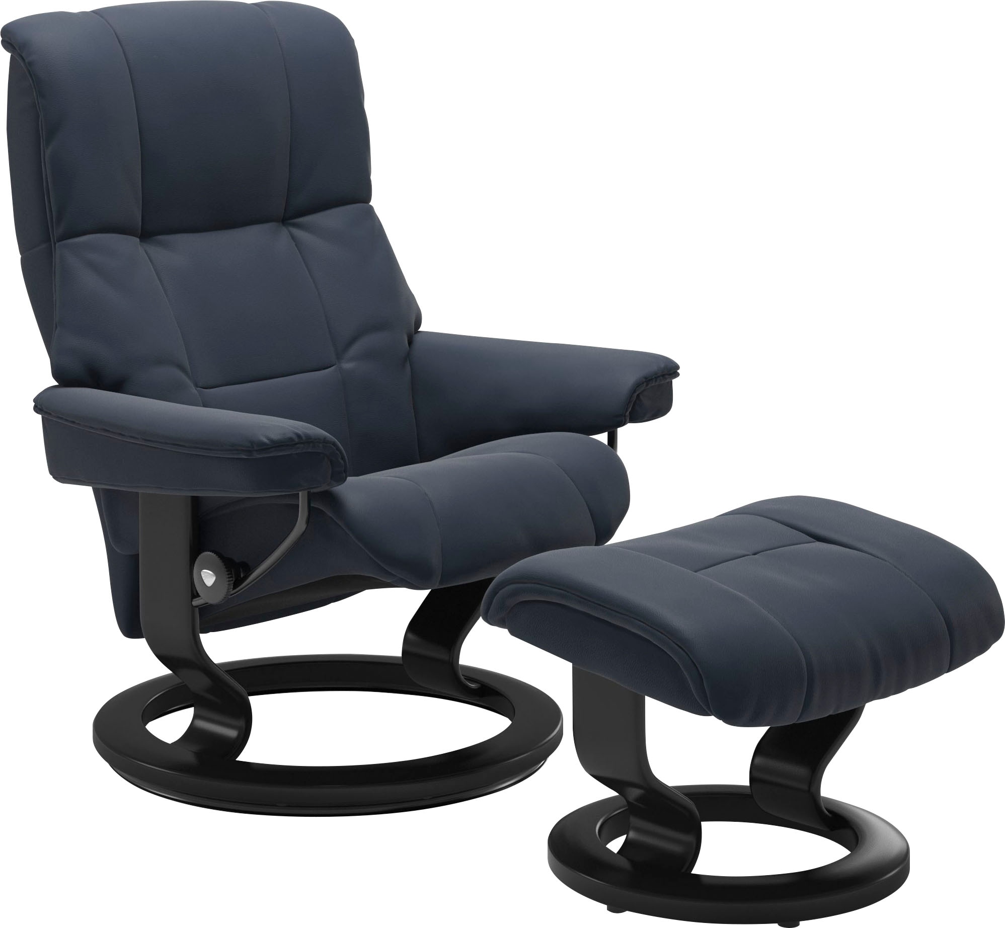 Relaxsessel STRESSLESS "Mayfair", blau (oxford blau paloma), B:88cm H:102cm T:77cm, Leder BATICK: BATICK ist ein leicht korrigiertes, durchgefärbtes und genarbtes Möbelleder, bei dem die meisten Unebenheiten und Spuren in der Regel entfernt... Image