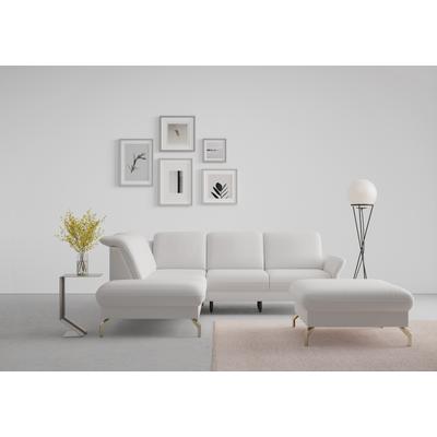 Ecksofa SIT & MORE "Fashion L-Form", silber, B:250cm H:84cm T:207cm, Sofas, wahlweise mit Kopfteilverstellung, Vorziehsitz, motorisch, Nickelfüße Image