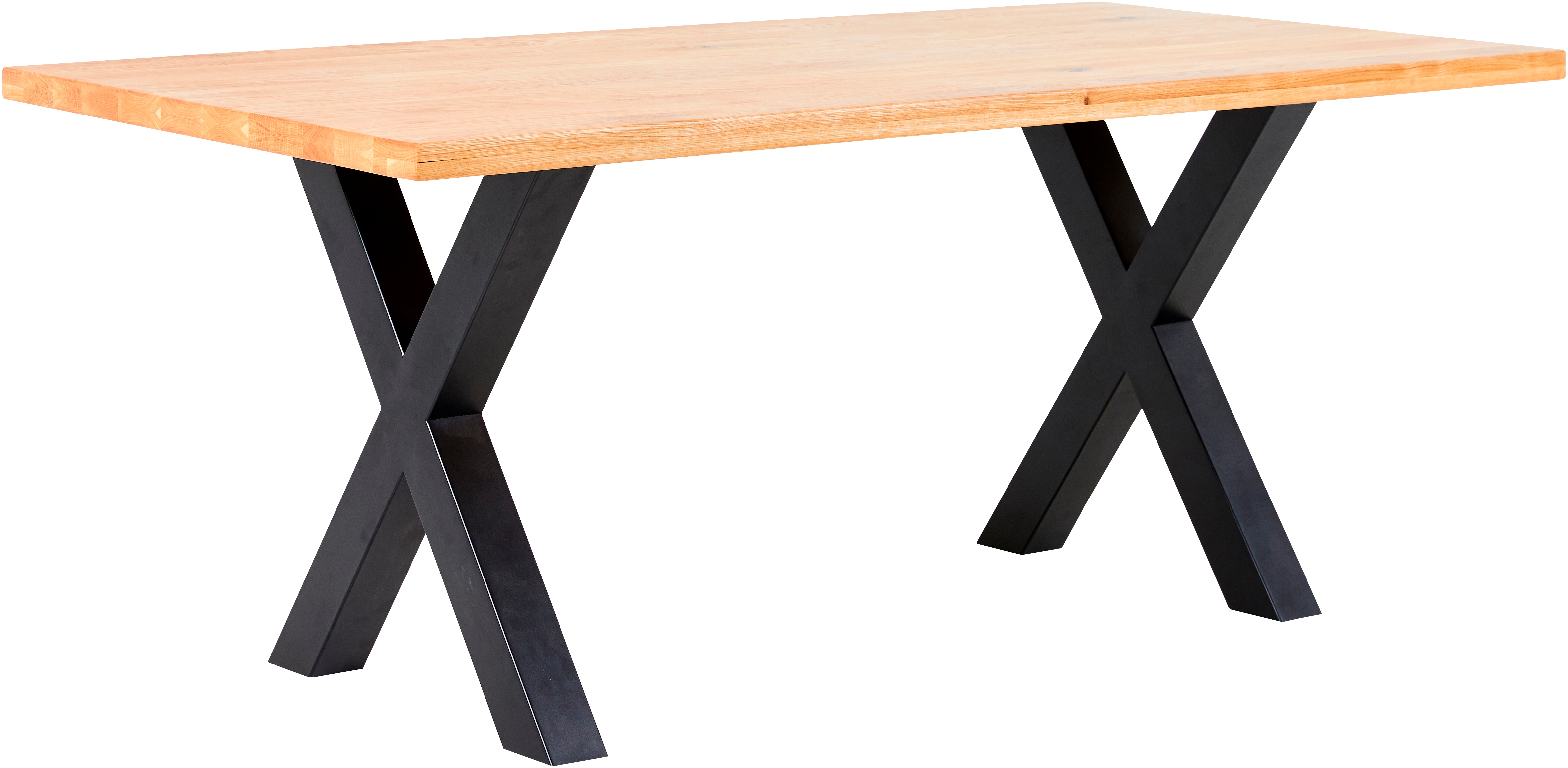 Esstisch MASSIVLINE & MORE "Jakarta, Küchentisch, Tisch, Esstisch, Holztisch", schwarz (x, gestell,braun, schwarz, braun), B:140cm H:76cm T:90cm, Tische, Platte massiv, Gestell Metall pulverbeschichtet schwarz