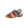 Sandale, Damen, Gr. 40, blau (blau, rot), Glattleder, sportlich, Schuhe