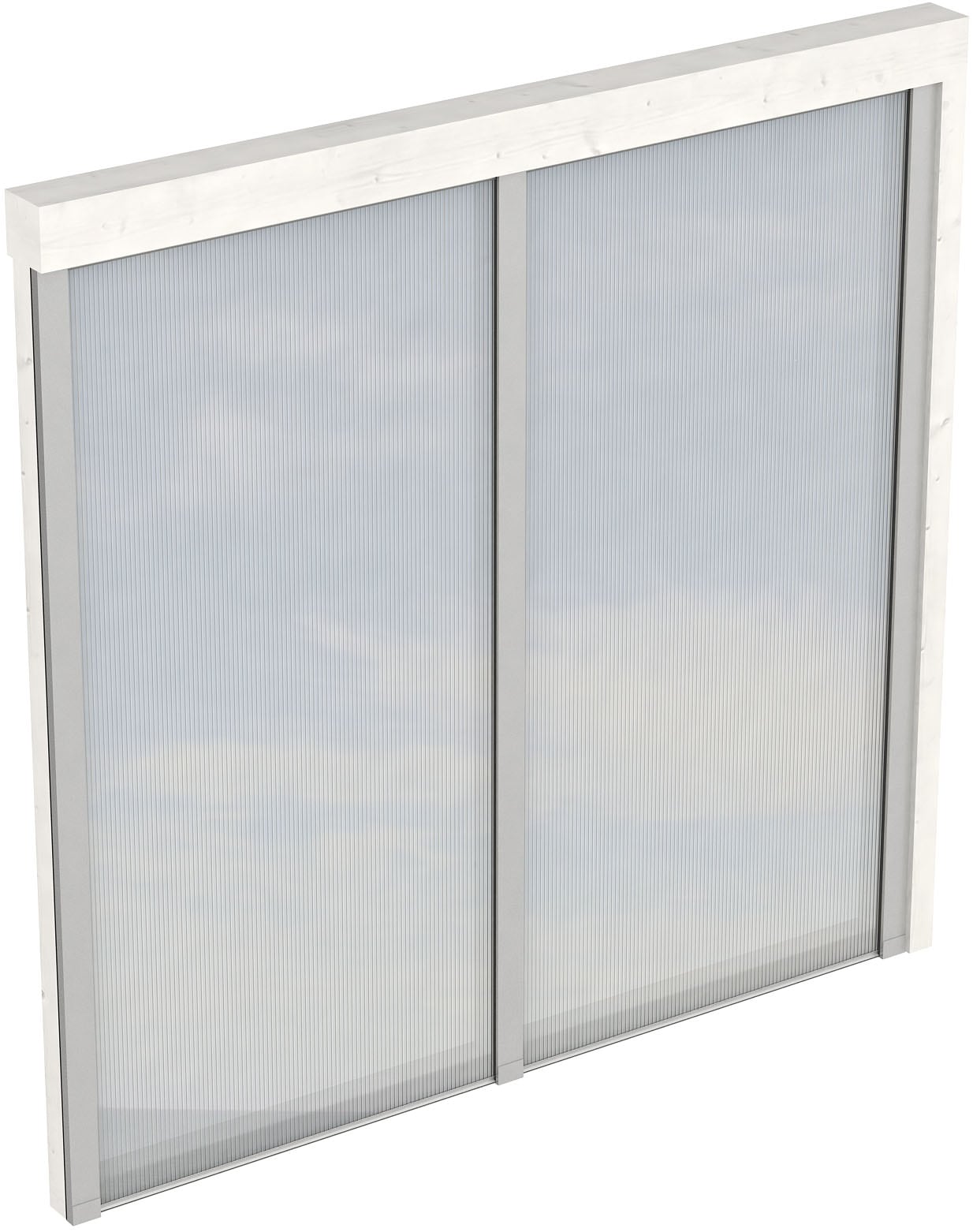 Carport-Seitenwand SKANHOLZ, weiß, B:205cm H:200cm, Holzwerkstoff, Gartenhaus-Seitenwände, m. Polycarbonat, Wandanbau Image