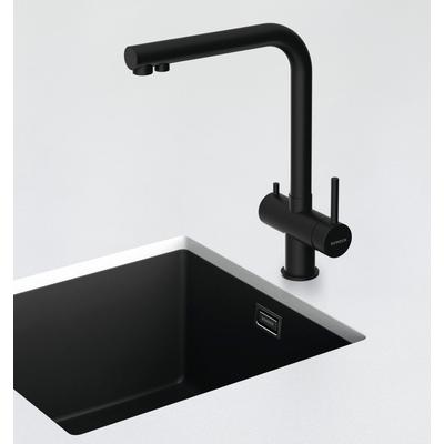 Küchenarmatur SCHOCK "Vitus", schwarz (puro), B:22,5cm H:35cm Ø:3,5cm, Edelstahl, Armaturen Image