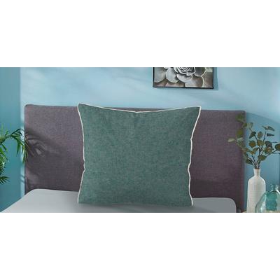 Kissenbezug BIBERNA Gr. 2, grün (grün, blau), B:40cm L:40cm, Baumwolle, 100% Baumwolle, Kissenbezüge Image