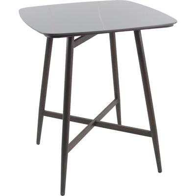 Gartentisch ESSENTIALS "Pedro Bartisch", wenge, schwarz ceramic, B:90cm H:106cm T:90cm, Aluminium, Tische, Wenge-Schwarz Ceramic Image
