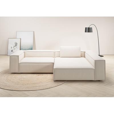 Ecksofa PLACES OF STYLE "Watertown, moderne XXL L-Form, 306 cm breit", beige (nature), B:306cm H:68cm T:191cm, 100% Polyester, Sofas, Komfortabel mit tiefer Sitzfläche – ideal für große Wohnräume Image