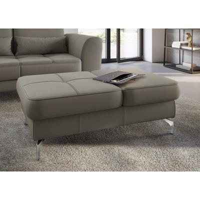Hocker SIT & MORE "Bendigo", braun (schlamm), B:114cm H:42cm T:71cm, Hocker, Polsterhocker, mit Klappfunktion, Bodenfreiheit 12 cm, wahlweise in 2 Fußfarben Image