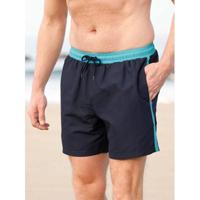 Badeshorts FEEL GOOD, Herren, Gr. 6, Normalgrößen, bunt (marine, türkis), Polyester, Badehosen Image