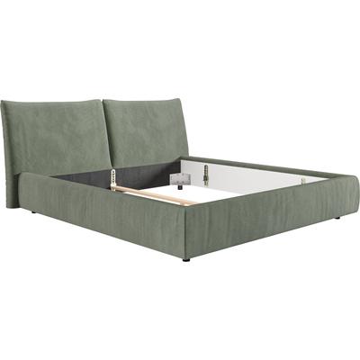 Polsterbett PLACES OF STYLE "Priora in 4 Breiten bis 200cm", grün (oliv), B:212cm H:100cm L:230cm, 95% Polyester / 5% Nylon, Betten, auch in NaturLEDER, Cord, belastbar bis 280kg, auch Überlänge 220 cm Image